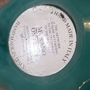 White cristal murano blue bowl